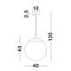 Pendule, Lustre suspendate - Lustra, Pendul design modern LAZIONE 40cm
