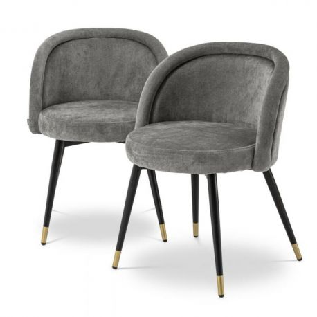 Seturi scaune, HoReCa - Set de 2 scaune design LUX Chloe, gri