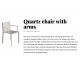 Scaune - Set de 4 Scaune moderne cu brate de exterior / interior design premium QUARTZ CHAIR with arms