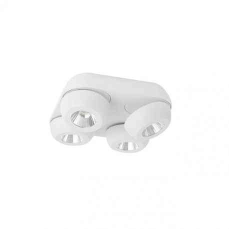 Plafoniere cu spoturi, Spoturi aplicate - Plafoniera cu 4 spoturi LED directionabile Gon alb
