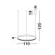 Pendule, Lustre suspendate - Lustra LED dimabila, design modern PRESTON, 110cm negru