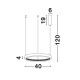 Pendule, Lustre suspendate - Lustra LED dimabila, design modern PRESTON, 40cm negru