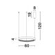 Pendule, Lustre suspendate - Lustra LED dimabila, design modern PRESTON, 60cm negru