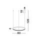 Pendule, Lustre suspendate - Lustra LED dimabila, design modern PRESTON, 80cm negru