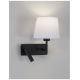Aplice, corpuri de iluminat pentru pereti - Aplica cu reader LED design modern SAVONA