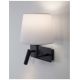 Aplice, corpuri de iluminat pentru pereti - Aplica cu reader LED design modern SAVONA