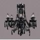 Lustre Cristal Bohemia - Lustra 6 brate cristal Bohemia all black