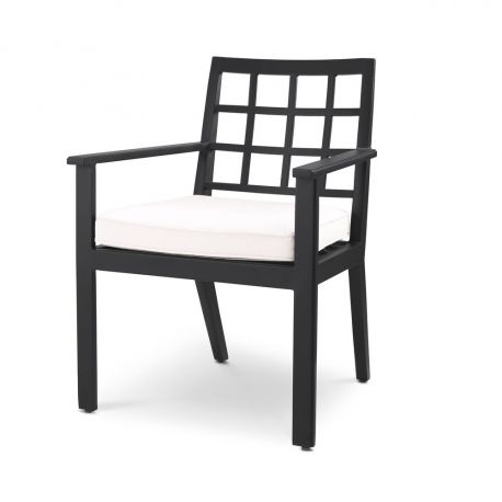 Scaune - Scaun de interior/ exterior elegant design LUX Cap-Ferrat, negru