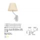 Aplice, corpuri de iluminat pentru pereti - Aplica cu reader LED pe stanga design elegant ETERNA crom/negru