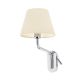 Aplice, corpuri de iluminat pentru pereti - Aplica cu reader LED pe stanga design elegant ETERNA crom/bej