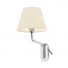 Aplica cu reader LED pe stanga design elegant ETERNA crom/bej