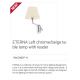 Aplice, corpuri de iluminat pentru pereti - Aplica cu reader LED pe stanga design elegant ETERNA crom/bej