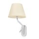 Aplice, corpuri de iluminat pentru pereti - Aplica cu reader LED pe dreapta design elegant ETERNA crom/bej