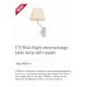 Aplice, corpuri de iluminat pentru pereti - Aplica cu reader LED pe dreapta design elegant ETERNA crom/bej
