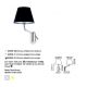 Aplice, corpuri de iluminat pentru pereti - Aplica cu reader LED pe dreapta design elegant ETERNA crom/bej