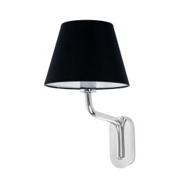 Aplice, corpuri de iluminat pentru pereti - Aplica de perete moderna design elegant ETERNA crom/negru