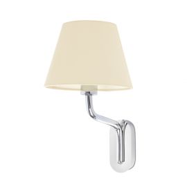 Aplice, corpuri de iluminat pentru pereti - Aplica de perete moderna design elegant ETERNA crom/bej