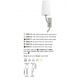 Aplice, corpuri de iluminat pentru pereti - Aplica perete cu reader LED design clasic REM auriu/bej