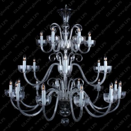 Lustre Cristal Bohemia - Lustra XL 24 brate eleganta design LUX, L11 901/24/0