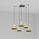 Pendule, Lustre suspendate - Lustra cu 5 Pendule design modern WHIZZ auriu/negru
