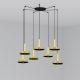 Lustra cu 7 Pendule design modern WHIZZ auriu/negru