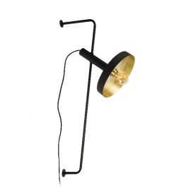 Aplice, corpuri de iluminat pentru pereti - Lampa de perete design modern WHIZZ negru/auriu