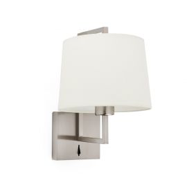 Aplice, corpuri de iluminat pentru pereti - Aplica de perete eleganta design clasic FRAME nickel/bej