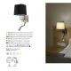 Aplice, corpuri de iluminat pentru pereti - Aplica perete cu reader LED design clasic FRAME auriu/bej