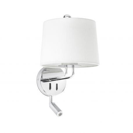 Aplice, corpuri de iluminat pentru pereti - Aplica perete cu reader LED moderna design elegant MONTREAL crom/alb