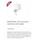 Aplice, corpuri de iluminat pentru pereti - Aplica perete cu reader LED moderna design elegant MONTREAL crom/alb