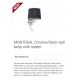Aplice, corpuri de iluminat pentru pereti - Aplica perete cu reader LED moderna design elegant MONTREAL crom/negru