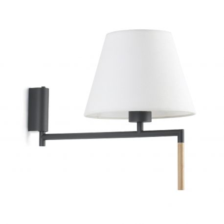 Aplice, corpuri de iluminat pentru pereti - Aplica moderna directionabila design elegant RON gri inchis/alb