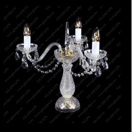 Veioze, Lampadare Cristal - Veioza, lampa de masa cristal Bohemia cu 3 brate, S31 006/03/1-A