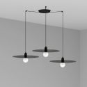 Lustra cu 3 Pendule design modern PLAT negru