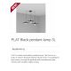 Pendule, Lustre suspendate - Lustra cu 3 Pendule design modern PLAT negru