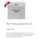 Pendule, Lustre suspendate - Lustra cu 5 Pendule design modern PLAT negru