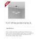 Pendule, Lustre suspendate - Lustra cu 3 Pendule design modern PLAT alb