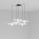 Pendule, Lustre suspendate - Lustra cu 5 Pendule design modern PLAT alb