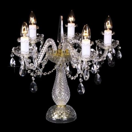 Veioze, Lampadare Cristal - Veioza 5 brate cristal Bohemia S31 009/05/1-A