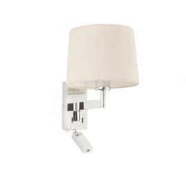 Aplice, corpuri de iluminat pentru pereti - Aplica cu reader LED stil clasic design elegant ARTIS crom/bej