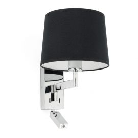 Aplice, corpuri de iluminat pentru pereti - Aplica cu reader LED stil clasic design elegant ARTIS crom/negru