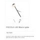 Tarusi - Lampa LED decorativa de exterior cu tarus IP65 PICCOLA negru