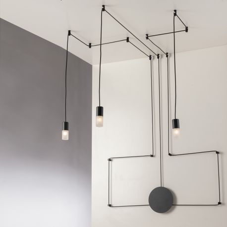 Pendule, Lustre suspendate - Lustra cu 3 pendule design modern SPIDER antracit
