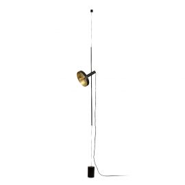Lampadare - Lampa de podea tip pendul design modern WHIZZ negru/auriu