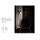 Lampadare - Lampa de podea tip pendul design modern WHIZZ auriu/negru