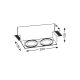Spoturi tavan fals - Spot incastrabil modern Oneon DL 111-2 alb