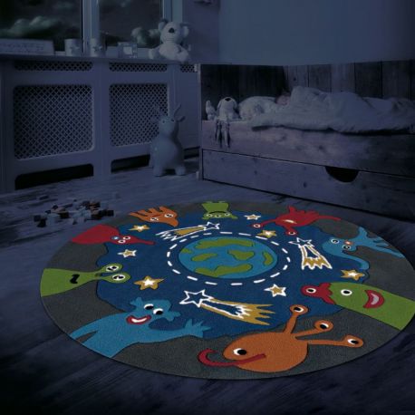 Articole pentru copii - Covor copii Spirit-Glowy 130cm albastru