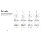 Pendule, Lustre suspendate - Pendul modern design minimalist Ampolla-4 SP1 39,5cm NERO