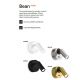 Aplice cu Spot - Aplica moderna cu spot LED directionabil BEAN ROUND AP alama