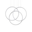 Lustra LED suspendata design geometric circular FRAME PL alba